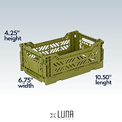 Collapsible Storage Box, Foldable Crate Organizer