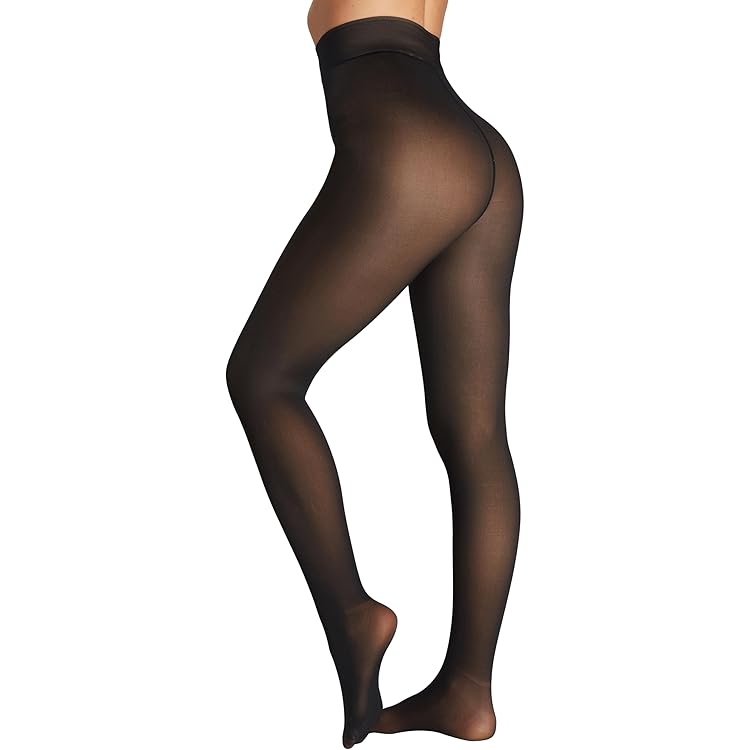 Collants - Femme - Doublés en Polaire - 220g - Épais et Chauds - Transparence Sans Pieds gary
