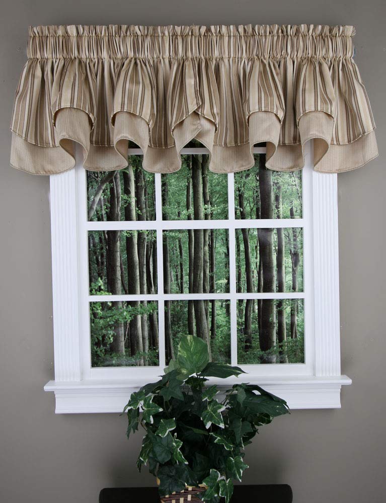 Photo 1 of ** NEW ITEM **Stylemaster Windsor Scalloped Layered Valance - Linen Color