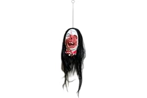 Bulex Severed Head Zombie Decorations Scary Halloween Realistic Props Hanging Bloody Head Haunted Party Décor
