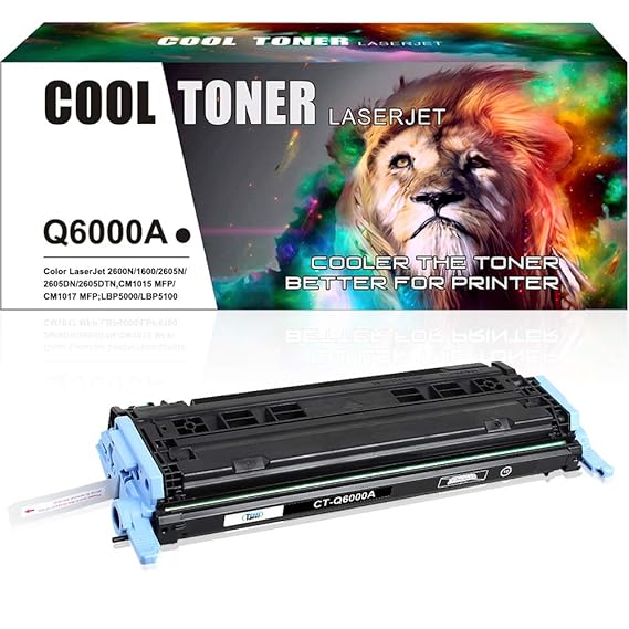 Cool Toner Kompatibel für Toner Q6000A für HP Color Laserjet 2600N 1600 2605N 2605DN 2605DTN, CM1015 MFP CM1017 MFP, Schwarz,
