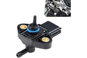 Merdege Fuel Pressure Sensor, 3F2E-9G756-AA 0261230093 3F2Z9G756AC Car Sensor Replacement, Compatible with Ford Series (Black)