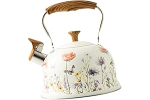 Yqqhrbm Stainless Steel Whistling Kettle 3L Large Capacity Water Kettle for Camping