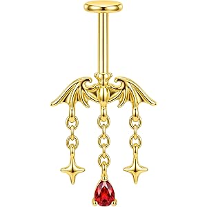 OUFER 16G Bat Flat Back Vertical Helix Stud Halloween Upper Earrings | 16G 6MM Flat Back Helix Earring, Threadless, 316L Stai