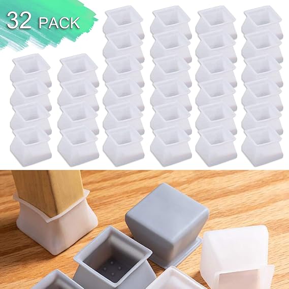 thumbnail image 2 of Universal Silicone Chair Leg Caps & Furniture Feet Protectors (Round/Square) – Pack Of 4 2 of 6