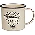 Gentlemen's Hardware Adventure Enamel Camping Coffee Mug, Cream (12 oz)
