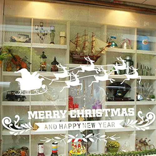 Window Clings Decal Stickers Christmas Thanksgiving Decorations Ornaments Party Supplies (Christmas elk)
