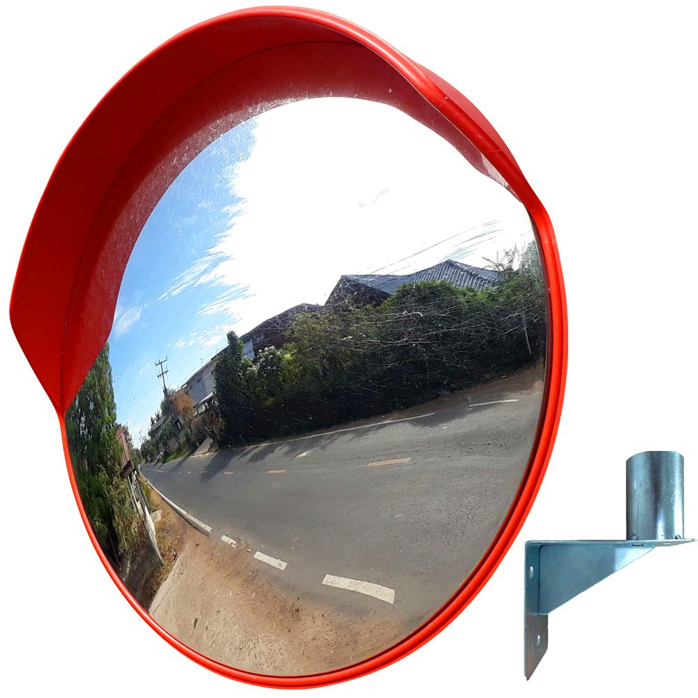 24"BreakageProof Indoor/Outdoor Convex Safety Mirror Wall Mount/Pole