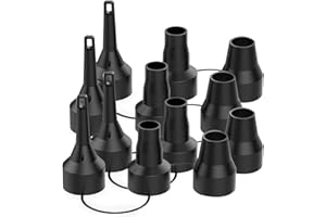 IOKUKI 4 Set Replacement Nozzles, Plastic Pump Nozzles, 3 Size for Air Bed, Air Pump Nozzles for Inflatables, Air Mattress
