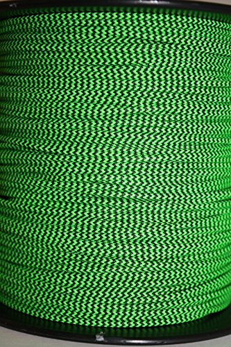 Flo Green & Black Speckled BCY #24 D Loop Rope Release Material 5'