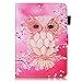 iPad Mini Case, Mini 2/3/4/5 Case, Dteck Slim Folio Stand Premium PU Leather Wallet Smart Auto Sleep/Wake Cover for iPad Mini 5th Generation/Mini 4/Mini 2/Mini 3/Mini 1, Pink Owl