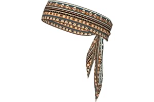 YQxwJL Native American Pattern Print Head Tie Headbands For Men Women, Adjustable Bandana Sweatbands Hair Wrap Bands For Spor