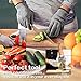 3 pairs Cut Resistant Gloves - Upgrade Cut Resistant,Food Grade Level 5 Protectio,Cut Resistant Work Gloves, For Meat Cuttin Processing, Mandolin Slicing,Wood Carving,Pruning nd More,(Medium-3 pairs)
