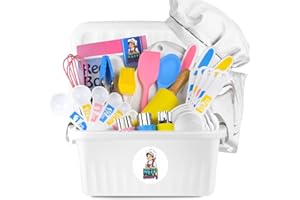 KEFF 30 Pcs Kids Kitchen Set for Cooking & Baking - Real Utensils with Kid Safe Cutting Board and Knife Set for Junior Chef. Montessori Kitchen Tools for Toddlers BPA-Free