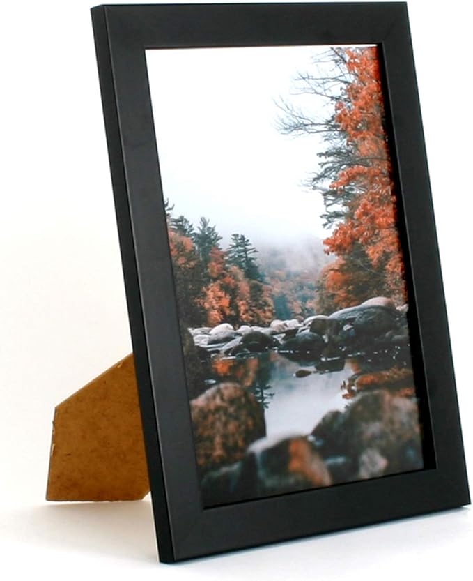10x7 Matt Black Photo Frame 10 x 7 inch Wooden Photo Frame Picture