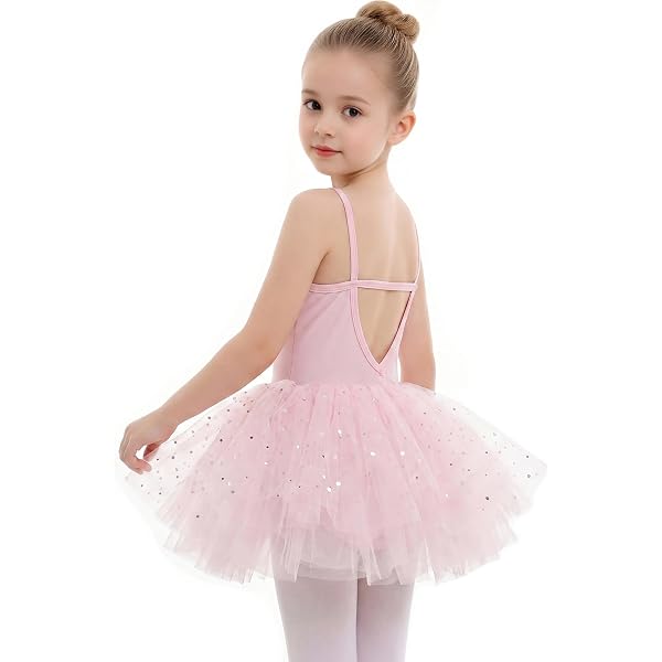 Amazon.com: ZX Girl's Camisole Skirted Leotard Ballet Sparkle Lace