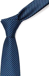 Yingsssq 7 cm Azul Marino Ripple Corbata diseño clásico 100% Seda