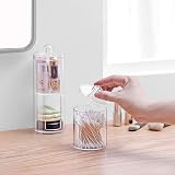 Feelava 3Pcs Clear Acrylic Makeup Pads Holder with Lid Transparent Organizer view 4