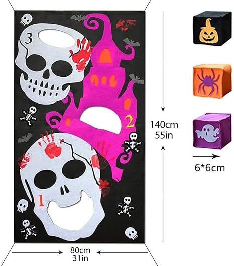 Amazon ハロウィン ハンギングトスゲーム ハロウィン投げゲームバナー 吊り下げ 折りたたみ フェルト 子供用ゲーム 家の装飾キッズ 屋外投げゲームフ ハロウィーン パーティー用品 ハロウィン装飾 面白い小道具 ボードゲーム おもちゃ