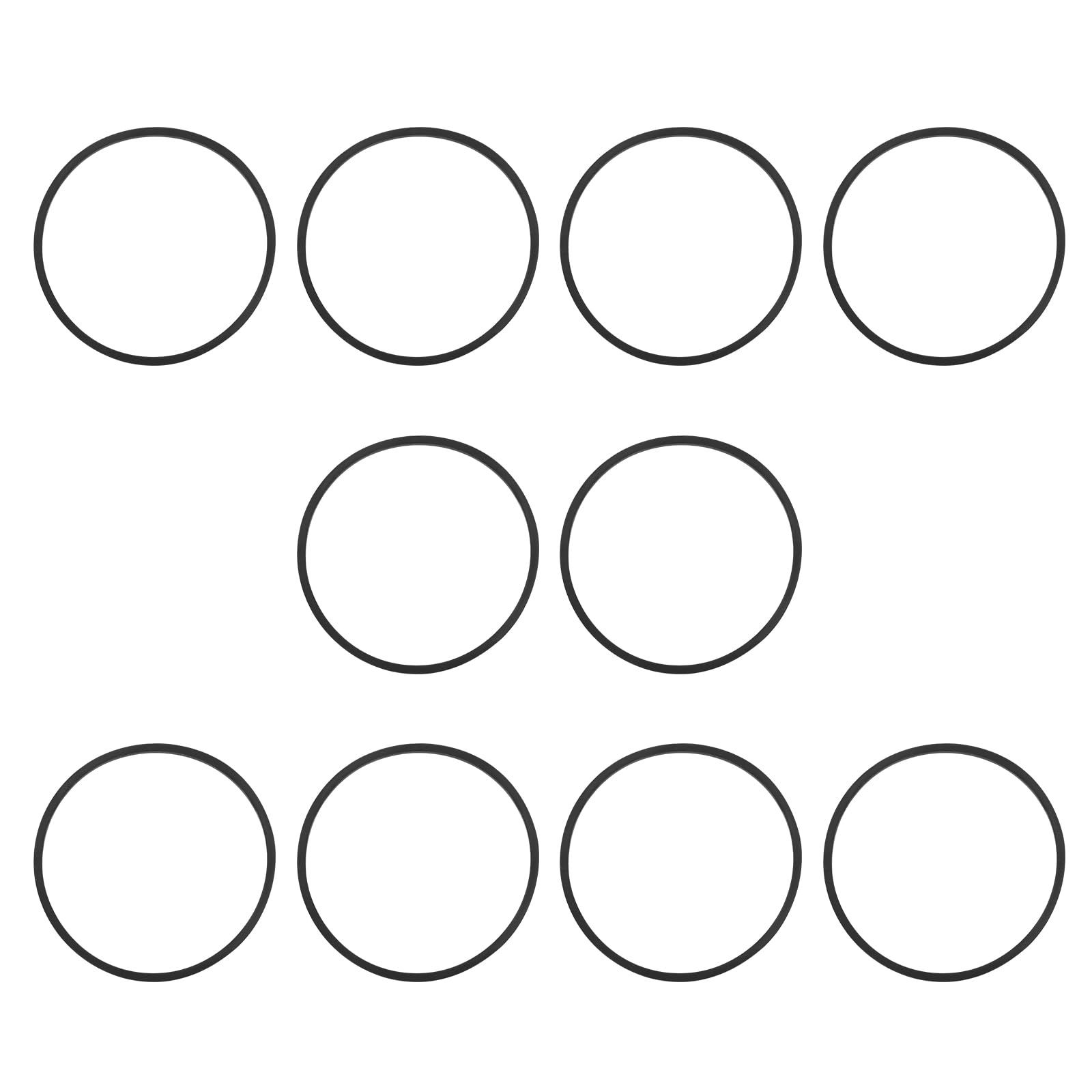 ECSiNG 10pcs Carburetor Float Bowl Gasket Seal O-Ring 43mm ID 46.2mm OD Rubber Lawn Mower Carburetor Gasket Compatible with Briggs & Stratton 693981 280492