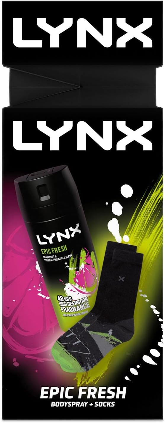 Lynx Epic Fresh Bodyspray 150ml & Socks Gift Set