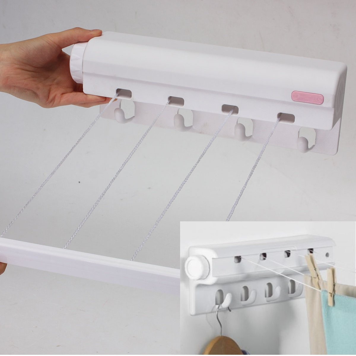 Lifestyle You Retracteable Retractable Clothes Line 4 Lines