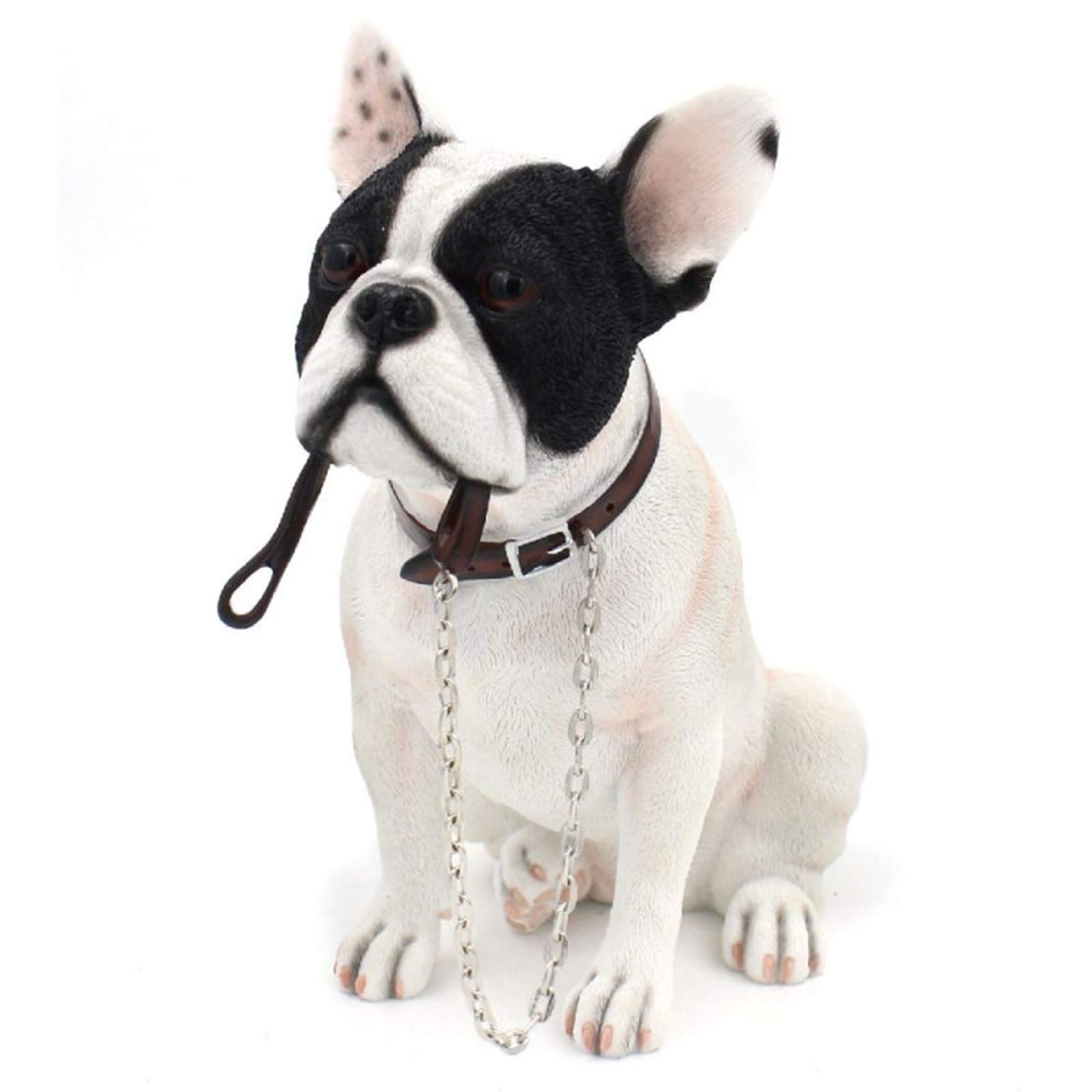 Lesser & Pavey 18 cm French Bulldog Waiting for a Walk, Black and White