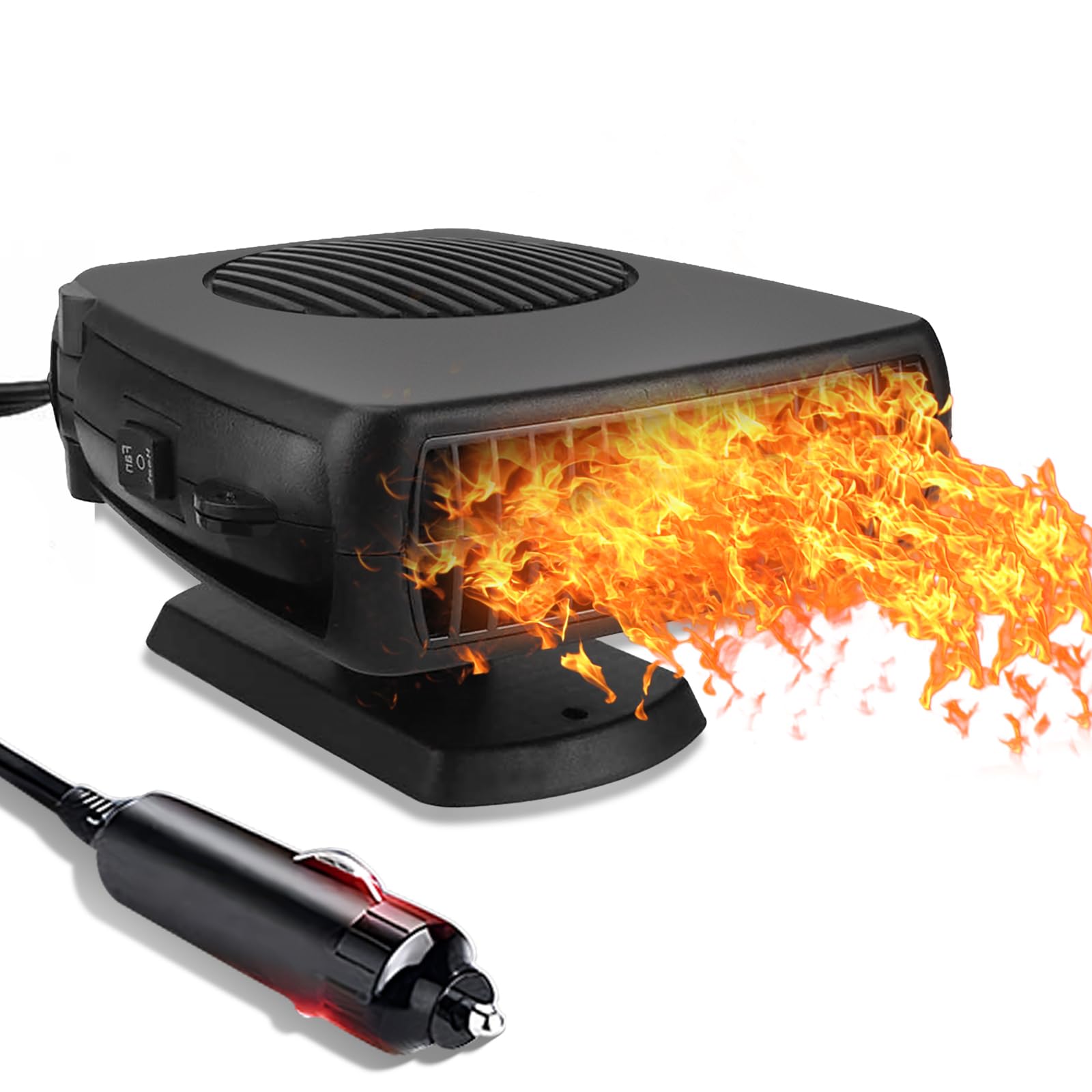 Photo 1 of 200W Car Heater, 12V Portable Windshield Defroster with Heating/Cooling Fan and Plug in Cigarette Lighter Fast Heating Defrost Defogger with Ergonomic Handheld Design for All Kinds of Cars