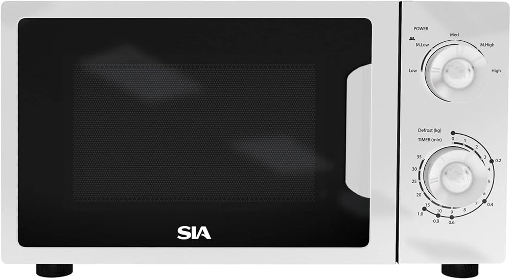 SIA FAM21WH 20L Microwave 700W Freestanding White with Analogue Dials