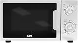 SIA FAM21WH 20L Microwave 700W Freestanding White with Analogue Dials