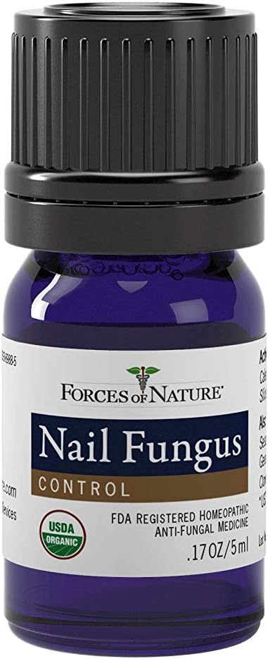 Forces of Nature -Natural, Organic Nail Fungus Treatment (5ml) Non GMO, No Harmful Chemicals, Nontoxic –Fight Damaged, Cracked, Brittle, Discolored Yellow and black Toenails, Fingernails: Health & Personal Care