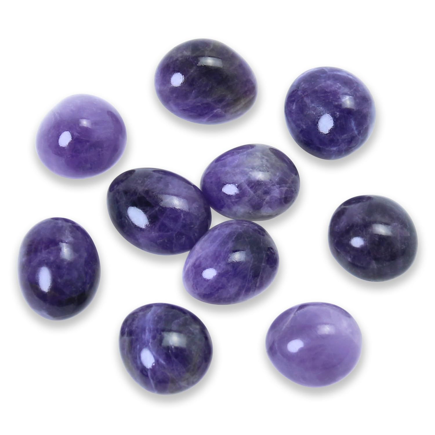 Nvzi Natural Amethyst Crystals, Crystals and Gemstones Healing, Tumbled Polished Stones, Chakra Stones, Cristal Stone, Precious Stones and Crystals (10 Packs)