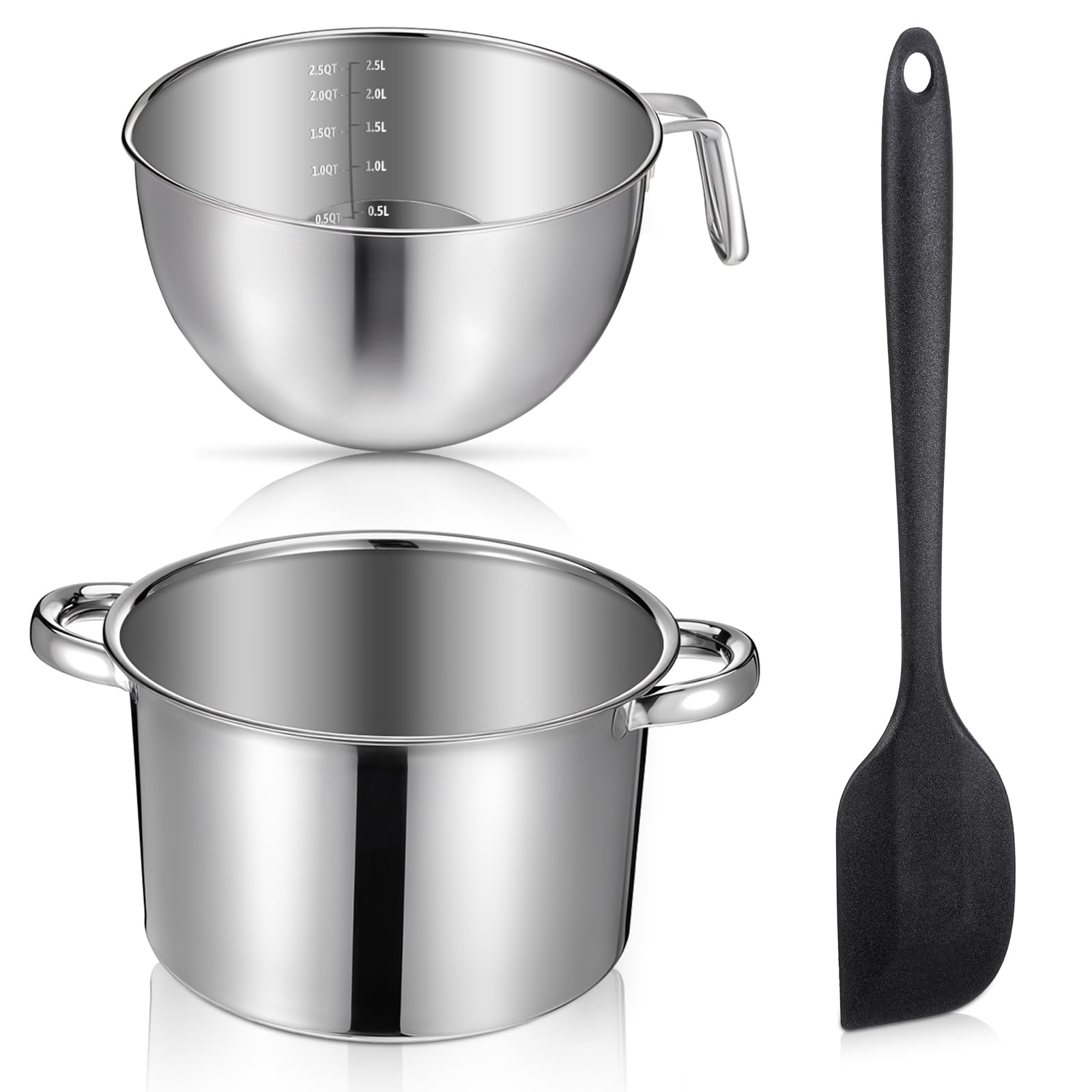 3-Piece Double Boiler, Chocolate Melting Pot Set