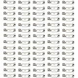 Bar Pins Brooch Clasp Pin Backs Safety Pin 100 Pieces Silver For Name Tags, Badges (4 Sizes 20mm 25mm 32mm 38mm