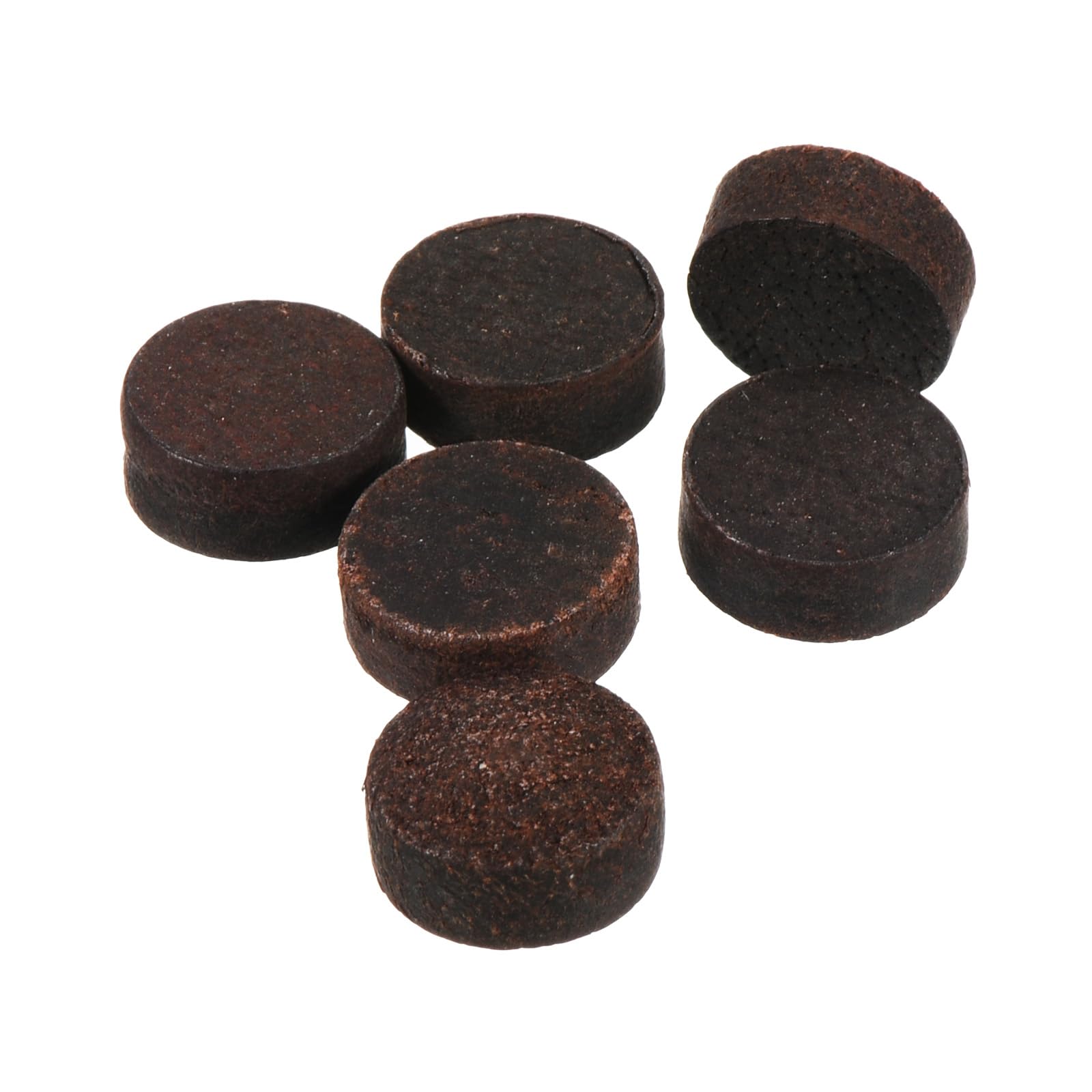 PATIKIL 11mm Pool Cue Tips, 6 Pack Pool Billiard Cue Tips Pool Stick Replacement Tip Snooker Cue Tips for Pool Cue, Brown