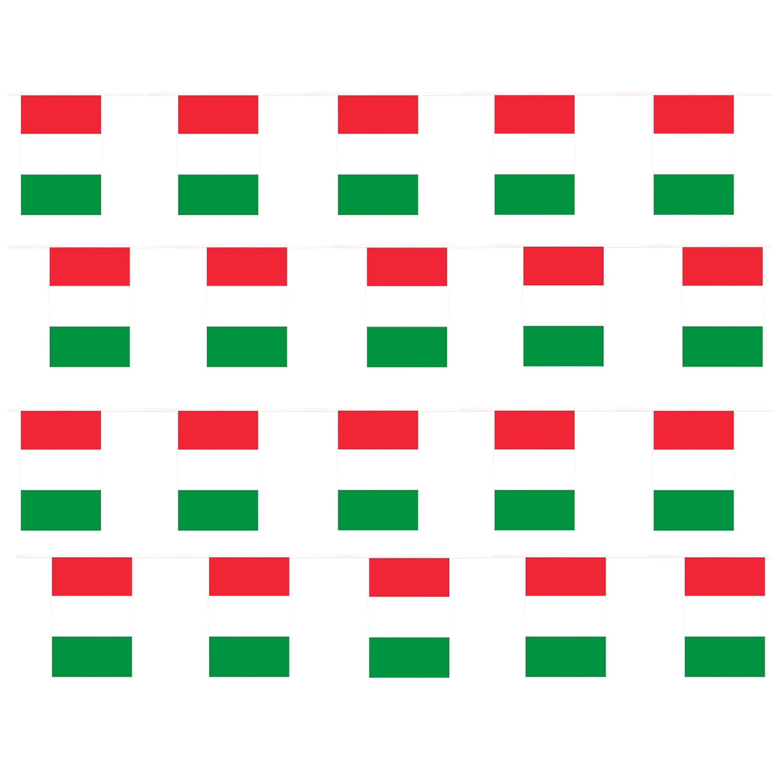 Eurovision Italian Flag Bunting - 10m 33ft - 20 Flag - Polyester all Weather Italy Bunting Decoration for Indoor Outdoor Sporting Events, Street Parties, Festivals and Celebrations