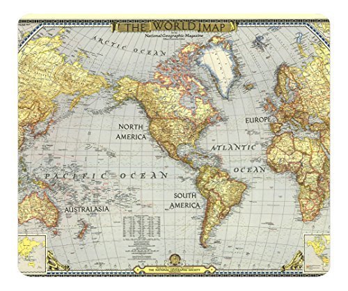 Brian114 Custom World Map Anti Slip Comfort Gaming Mouse Pad - Durable Office Accessory Gift