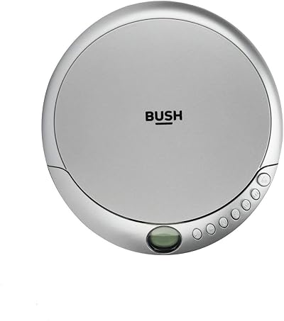 Bush Jog Proof Portable CD Player Silver Up to 6 Hours Playback Includes