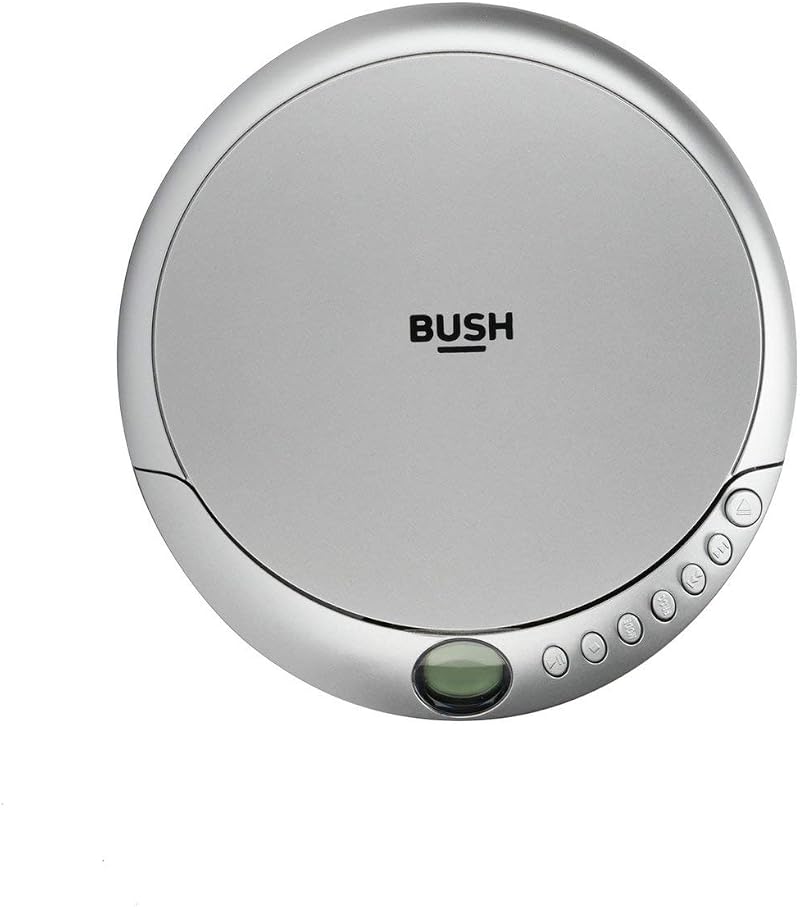 Bush Jog Proof Portable CD Player Silver Up to 6 Hours Playback Includes