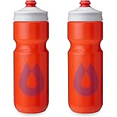 HydraPak Breakaway Surge Lightweight Bike Water Bottle 2-Pack (20oz, 25oz, 30oz) - High Flow, Cycling & Sports Squeeze Bottle