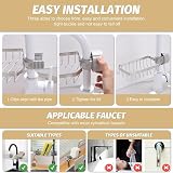 Bnimtm 2 Pcs Stainless Steel Shower Caddy 304 Soap Holder Rack Kitchen Taps view 4