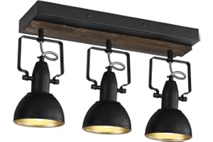 MUEOF Track Lighting Fixtures Ceiling,Black Kitchen Track Ceiling Light with 3 Adjustable Heads,Versatile Wall Mount Directional Lighting for Kitchen, Dining Room, Sink.