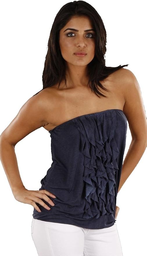 navy tube top