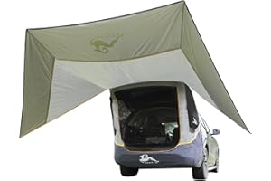 HREFEU SUV Tent Car Awning, UPF 50++ with Portable Waterproof Storage Bag, Tear-Resistant, Large Space, Good Vision, Smooth Ventilation, Suitable for Outdoor Beach Camping Auto Canopy Shade…
