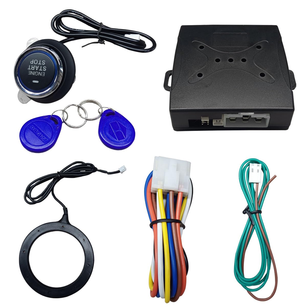 Photo 1 of Car Push Engine Start Button Kit, Upgrade Push to Start Ignition Kit, Smart Keyless Go System for Most DC12V Cars