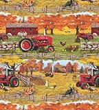 FARMALL COTTON FABRIC-INTERNATIONAL HARVESTER FARMALL COTTON FABRIC SOLD BY THE YARD