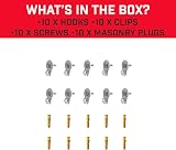 Bullfix Hook Heavy Duty Picture Wall Hooks 50kg Pack 10 Frames Plasterboard view 6