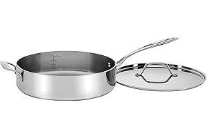 Cuisinart Custom-Clad 5-Ply 5.5 Qt. Saute Pan with Helper Handle & Cover, CC555-30H