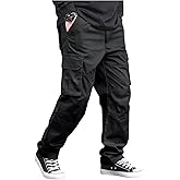 Verdusa Men's Drawstring Waist Straight Leg Cargo Pants with Pockets