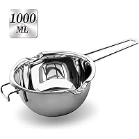 1000ML/1QT Double Boiler Chocolate Melting Pot, Stainless Steel Double Boiler Pot for Melting Chocolate, Candy and…